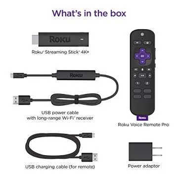 Roku Streaming Stick 4K+ with Voice Remote Pro