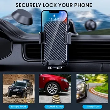 BIPOPIBO 3-in-1 Universal Car Phone Mount for Safe Driving