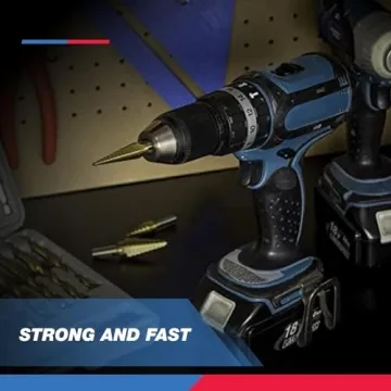 Neiko Titanium Step Bits - 3-Piece Unibit Set for All Drilling Needs