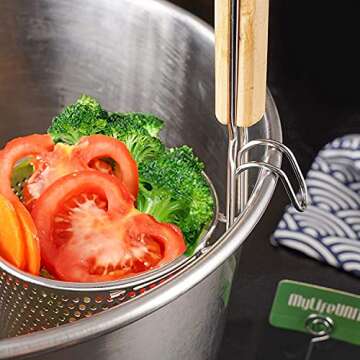 MyLifeUNIT 2 Pack Stainless Steel Pasta Strainers