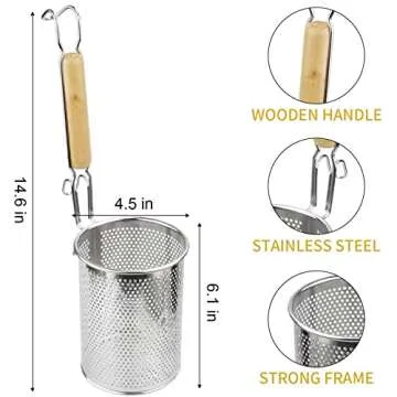MyLifeUNIT 2 Pack Stainless Steel Pasta Strainers