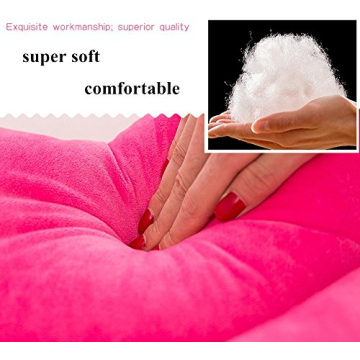 LEVINIS Hot Pink Lip Shape Throw Pillow for Decor