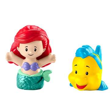Fisher-Price Little People Toddler Toy Disney Princess Ariel's Light-Up Sea Carriage Musical Vehicle for Pretend Play Ages 18+ Months​