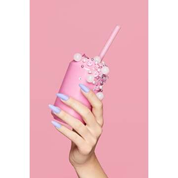 KISS Gel Fantasy Ready-to-Wear Press-On Sculpted Gel Nails, “Night After”, Long, Purple, High Arch Nail Kit with Pink Gel Nail Glue, Manicure Stick, Mini Nail File, and 28 Fake Nails