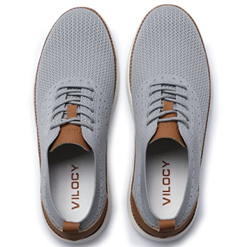 VILOCY Men's Lightweight Breathable Dress Sneakers