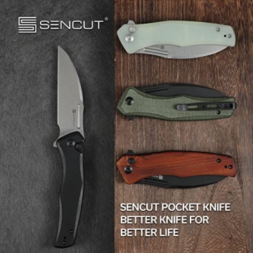 SENCUT Watauga Folding Knife with D2 Blade and Clip
