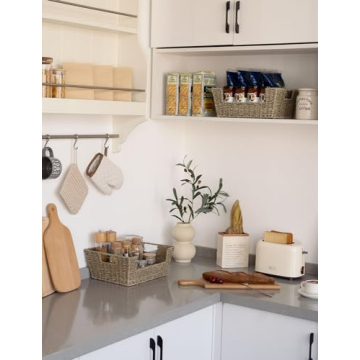 StorageWorks Seagrass Wicker Baskets for Home Organization