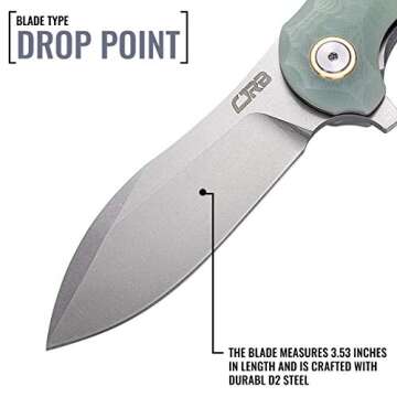 Cjrb Mangrove Folder 3.53 In Blade Nature G-10 Handle