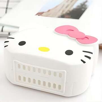 Cute Hello Kitty Toothbrush Holders for Bathroom Organizer,Self Adhesive Wall Mounted Shower Caddy,Cute Shower Organizer Shelves for Women Girls Kids Gift, Bathroom Decor/Vanity/Office Storage (Pink)