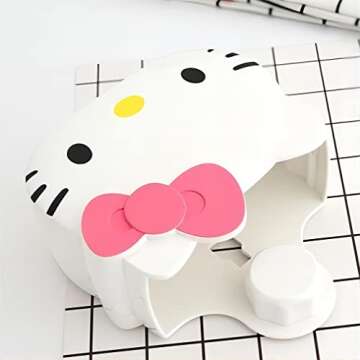Cute Hello Kitty Toothbrush Holders for Bathroom Organizer,Self Adhesive Wall Mounted Shower Caddy,Cute Shower Organizer Shelves for Women Girls Kids Gift, Bathroom Decor/Vanity/Office Storage (Pink)