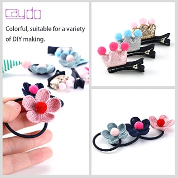 Caydo 2000 Pieces Assorted Multicolor Pom Poms Craft Set