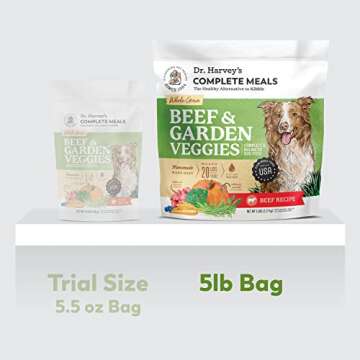 Dr. Harvey's Beef & Garden Veggies Dog Food - Human Grade Whole-Grain Dehydrated 5lb