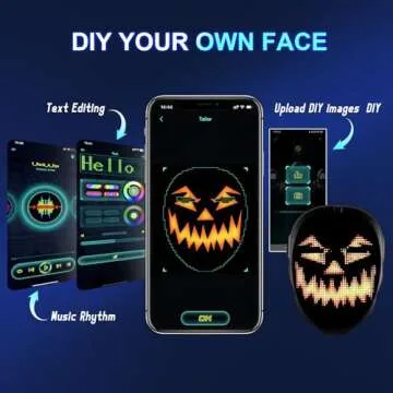 Transforming LED Mask for Halloween Fun and Parties
