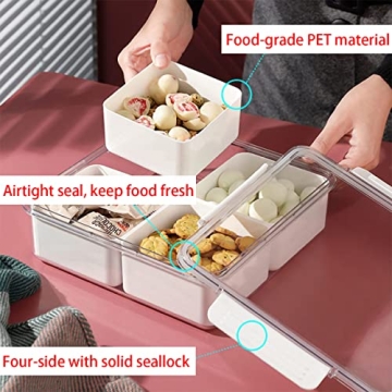 MineSign Divided Serving Tray with Lid for Fresh Food Storage