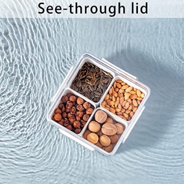 MineSign Divided Serving Tray with Lid for Fresh Food Storage