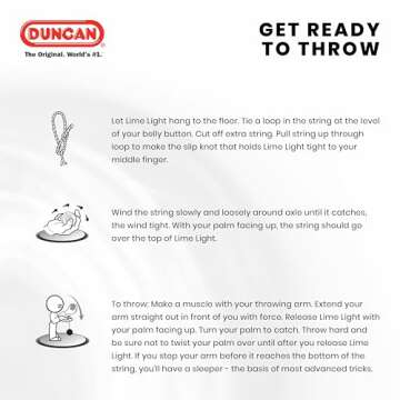 Duncan Toys Limelight LED Light-Up Yo-Yo, Beginner Level Yo-Yo with LED Lights, Clear and Blue