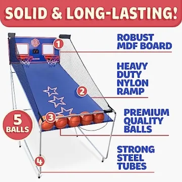 Indoor Basketball Game with Electronic Scoring Fun for Everyone