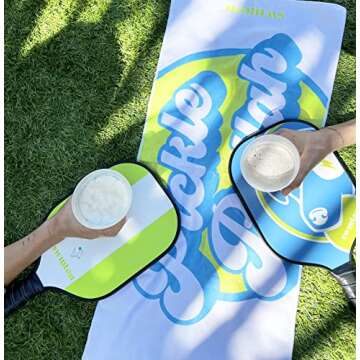 Swinton Pickleball Sports Towel in White - Pickleball Gift and Accessory
