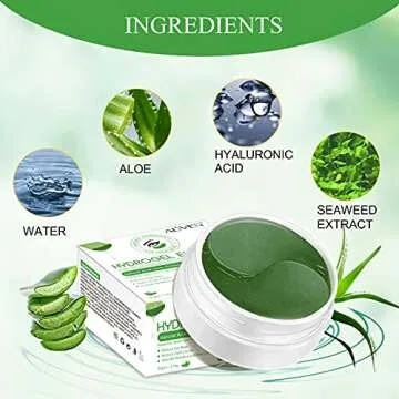 ZODENIS Under Eye Patches -30 Pairs, Collagen Eye Mask for Dark Circles, Puffy Eyes, Wrinkles Treatment, Aloe Eye Bags with Hyaluronic Acid and Collagen, Moisturizing & Anti-Aging