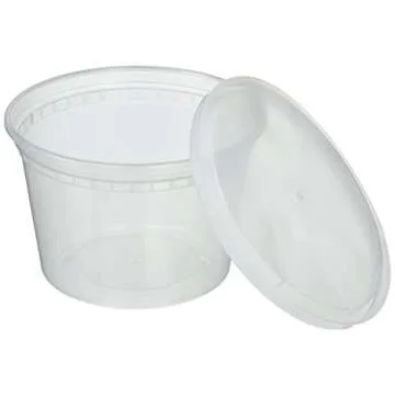 Deli Food Storage Containers with Lids, 16 Ounce, 48 Count