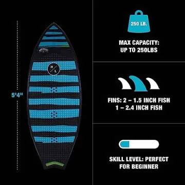 Hyperlite Broadcast Wakesurf Board for Everyone - 5ft 4in