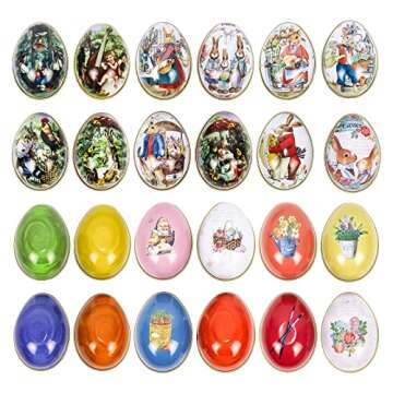 Crazy Night Assorted Metallic Easter Egg Container Different Design Wedding Supplies Painting Print ...