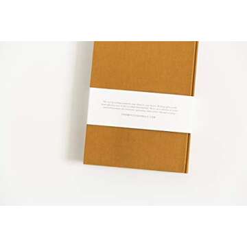 Promptly Journals, Blank Journal: THINK/BELIEVE/FEEL (Amber Orange, Linen) | Layflat Notebook | Rule...