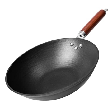21st & Main Lightweight Cast Iron Wok - 11 Inch Pre-Seasoned Stir Fry Pan