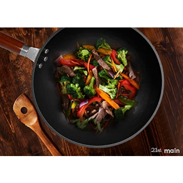 Lightweight Cast Iron Wok 11 Inch for Superior Cooking
