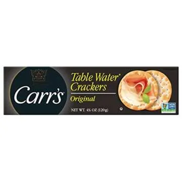 Carr's Table Water Crackers, Baked Snack Crackers, Party Snacks, Original (6 Boxes)