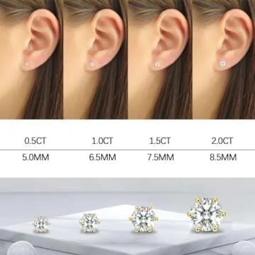 Saintda Moissanite Earrings for Women - Elegant Gift Idea