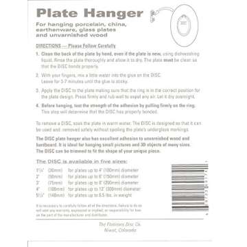 Flatirons Disc Adhesive Plate Hanger Set (2-3 Inch and 2-4 Inch Hangers)