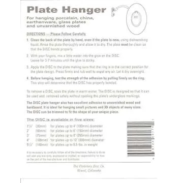 Flatirons Adhesive Plate Hanger Set for Elegantly Displaying Plates