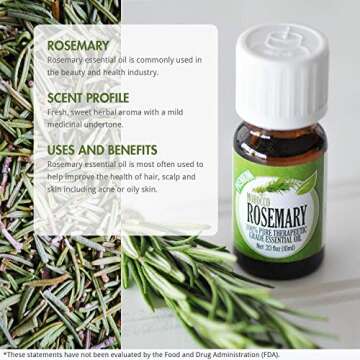 Healing Solutions 10ml Oils - Rosemary Essential Oil - 0.33 Fluid Ounces