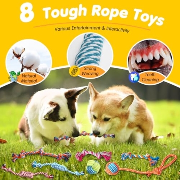Zeaxuie 25 Pack Luxury Dog Chew Toys for Small Puppies