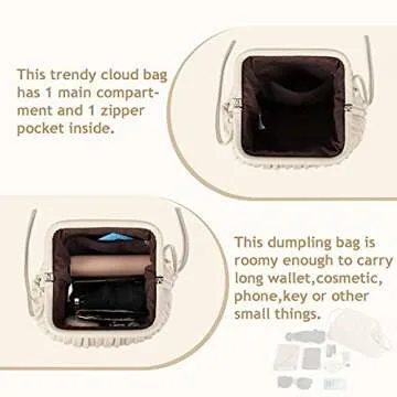 Trendy GLITZALL Dumpling Handbag in PU Leather