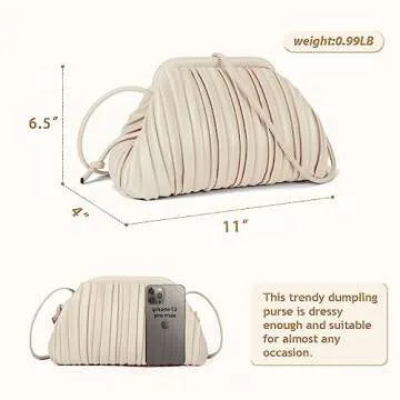 Trendy GLITZALL Dumpling Handbag in PU Leather