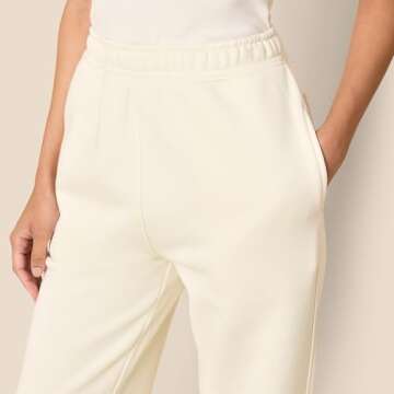 Stylish Sofia Grainge High-Rise Jogger for Women in Ivory