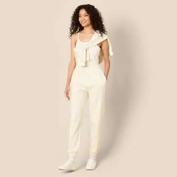 Stylish Sofia Grainge High-Rise Jogger for Women in Ivory