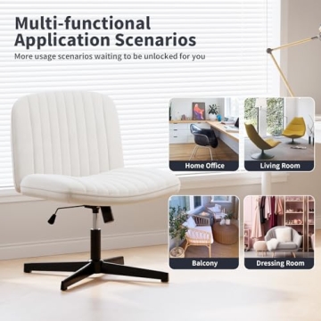 Naspaluro Modern Armless Office Chair for Comfort