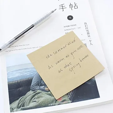 VANRA 4 x 4-Inch Sticky Notes Self-Stick Memo Pads with Strong Adhesive