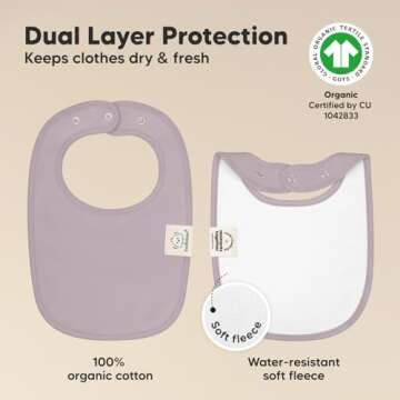8-Pack Organic Baby Bibs for Boys, Girls - Soft Cotton Drooling and Teething Baby Bibs, Baby Girl Bibs, Baby Boy Bibs, Baby Drool Bibs for Baby Girl, Boy, Newborn Infant Bibs (Embrace)