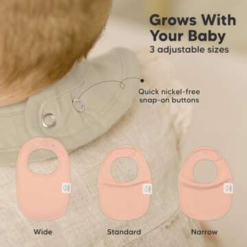 8-Pack Organic Baby Bibs for Boys, Girls - Soft Cotton Drooling and Teething Baby Bibs, Baby Girl Bibs, Baby Boy Bibs, Baby Drool Bibs for Baby Girl, Boy, Newborn Infant Bibs (Embrace)