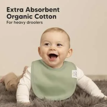 8-Pack Organic Baby Bibs for Boys, Girls - Soft Cotton Drooling and Teething Baby Bibs, Baby Girl Bibs, Baby Boy Bibs, Baby Drool Bibs for Baby Girl, Boy, Newborn Infant Bibs (Embrace)