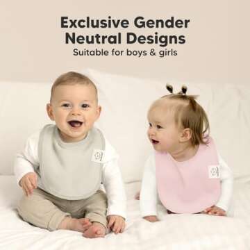 8-Pack Organic Baby Bibs for Boys, Girls - Soft Cotton Drooling and Teething Baby Bibs, Baby Girl Bibs, Baby Boy Bibs, Baby Drool Bibs for Baby Girl, Boy, Newborn Infant Bibs (Embrace)