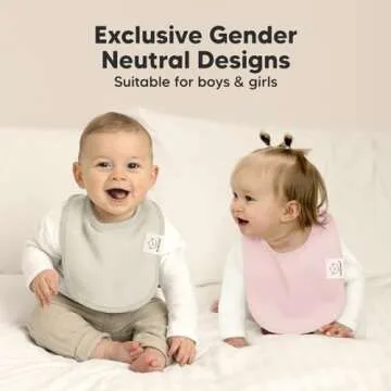 8-Pack Organic Baby Bibs for Boys, Girls - Soft Cotton Drooling and Teething Baby Bibs, Baby Girl Bibs, Baby Boy Bibs, Baby Drool Bibs for Baby Girl, Boy, Newborn Infant Bibs (Embrace)