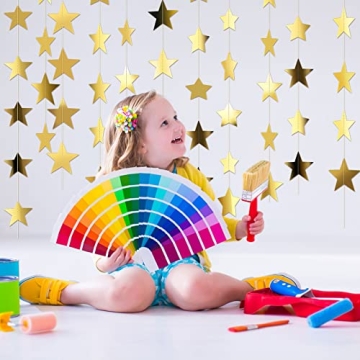 130 Feet Patelai Glitter Star Garland for All Occasions