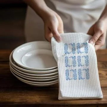 EKGJW Blue Preppy Western Kitchen Towels Set of 2, Long Live Cowgirls Western Hand Towels for Bathroom, Western Dish Towels, Cowgirl Gifts, Cowgirl Bathroom Decor, Western Kitchen Decor, 16x24 Inches