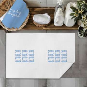 EKGJW Blue Preppy Western Kitchen Towels Set of 2, Long Live Cowgirls Western Hand Towels for Bathroom, Western Dish Towels, Cowgirl Gifts, Cowgirl Bathroom Decor, Western Kitchen Decor, 16x24 Inches