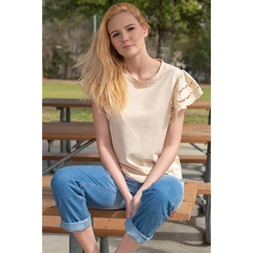 Zenlonr Women's Casual Summer Crewneck Tops 2024